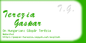 terezia gaspar business card