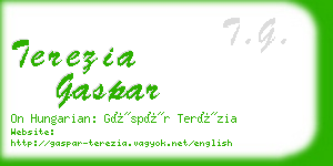 terezia gaspar business card